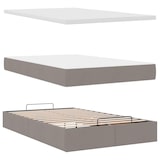 thumbnail of vidaXL Ottoman-Bett mit Matratze & LEDs Taupe 120x190 cm Stoff