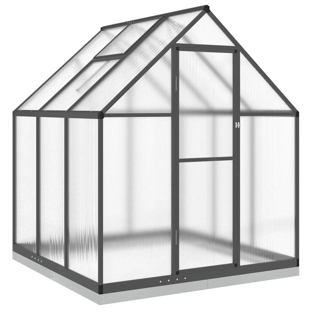 Helloshop26 - Estufa tipo tenda para plantas flores e hortaliças com estrutura de base 169 x 169 x 202 cm alumínio antracite 02_0044490