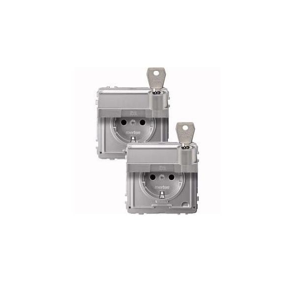 Merten SCHUKO-Steckdose alu MEG2318-7260