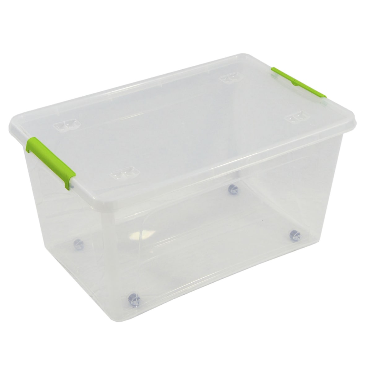 Caja Transparente con Ruedas y Cierre por Enganche 585x390xH300 mm - Artplast