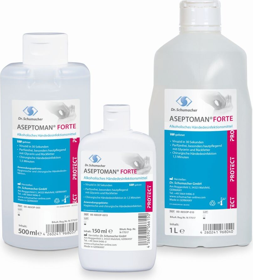 Aseptoman Forte Händedesinfektion - 20 x 150 ml - Handdesinfektionsmittel