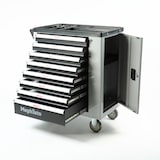 thumbnail of Mephisto Werkzeugwagen Werkstattwagen mit 8 befüllten Schubladen mit Ratsche mit Nusskasten, Pfeifenkopf usw. in Soft Inlays in Carbonoptik