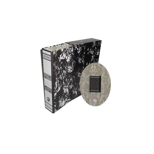 Carpeta+Caja AZ L76 340x240 Negro Jaspeado Pack 25 Unidades Almaço