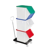 thumbnail of GILAC Socle rouleur 4 roues pivotantes - chape acier - - L - Noir G170141