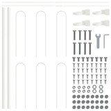 thumbnail of vidaXL Gartenzaun 4 pcs Weiß 6,8 x 0,6 m Pulverbeschichteter Stahl