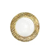 thumbnail of Assiette plate blanche et dorée 27cm - Lot de 6