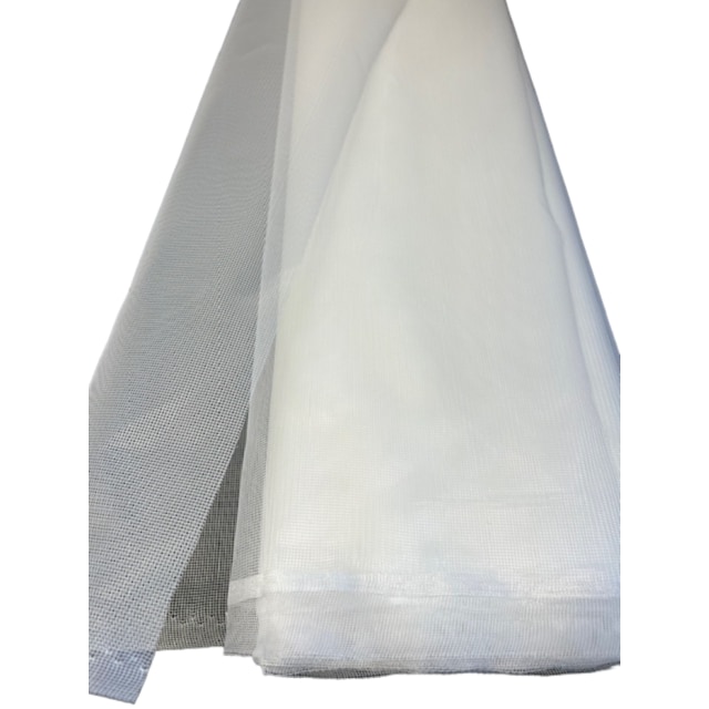 Tissu toile moustiquaire BLANC polyester au metre en largeur de 200 cm
