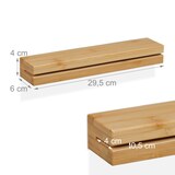 thumbnail of Relaxdays Schlüsselbrett, magnetischer Schlüsselhalter mit Ablage, Bambus, B: 29,5 cm, Schlüsselaufbewahrung Wand, natur