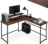thumbnail of tectake Escritorio Melrose 140x130x76,5cm  Madera Industrial Oscura, Rústica