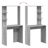 thumbnail of vidaXL Schreibtisch Graues Sonoma 78,5 x 37 x 154,5 cm Holzwerkstoff