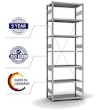 thumbnail of PROREGAL Fachbodenregal Stecksystem | Grundregal | HxBxT 300x100x50cm | 7 Ebenen | Fachlast 330 kg | Einseitig nutzbar | Verzinkt