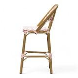 thumbnail of Banqueta de bar ALMA - Trançado rosa e branco