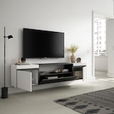 thumbnail of Mueble TV, Televisión, 200x35x45cm, Para TV hasta 80", Colgado, Suspendido, Blanco y negro  _ 49_19
