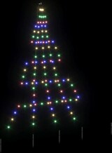 thumbnail of vidaXL LED Weihnachtsbaum mit Erdspießen Mehrfarbig 182 cm Metall