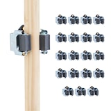 thumbnail of Relaxdays Gerätehalter 20er Set, zum Klemmen, Besenhalter Wand, Gartengerätehalter, Eisen & Polyresin, silber/schwarz