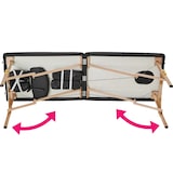 thumbnail of 2-Zonen Massageliege-Set 7,5cm Polsterung + Rollen + Tascheschwarz