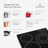 thumbnail of EasyCook Domino Keramikkochfeld 3000W Drehregler schwarz Schwarz