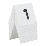 thumbnail of Securit® Lot de 10 Numéros de table de 1-10 - Acrylique blanc avec chiffres noirs