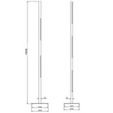 thumbnail of Lámpara de pie LED Ling 36W 4320lm 3000K metal y metacrilato latón satinado regulable 165 cm, diseño moderno elegante