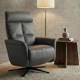 thumbnail of Relaxsessel HWC-L10, TV-Sessel Liegesessel, Liegefunktion drehbar, elektrisch verstellbar Voll-Leder ~ grau