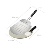 thumbnail of Tarrington House Pizzaset 3-delig, roestvrij staal/polypropyleen, pizzaschep, pizzasnijder, pizzasteen, zilver/zwart