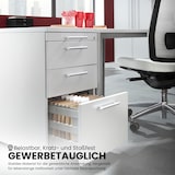thumbnail of bümö Schreibtisch Schrank Büro mit Hängeregister für Hängeordner, Schubladenschrank Holz in Buche, Container mit Schubladen & Hängeregistratur -