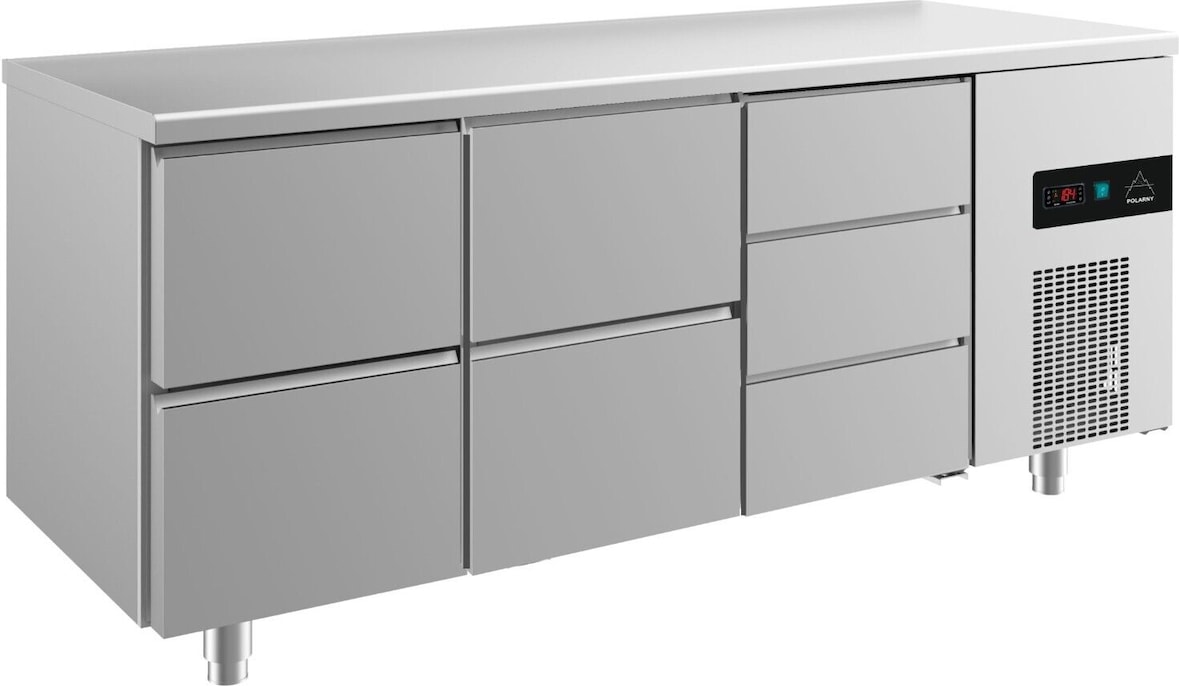 Gastro Kühltisch 7 Schubladen Umluftkühlung 1865x700x850mm -2/+8°C 474L