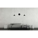 thumbnail of Sospensione Minimal 2 Luci Fujin In Acciao Nero E Paralume A Cono