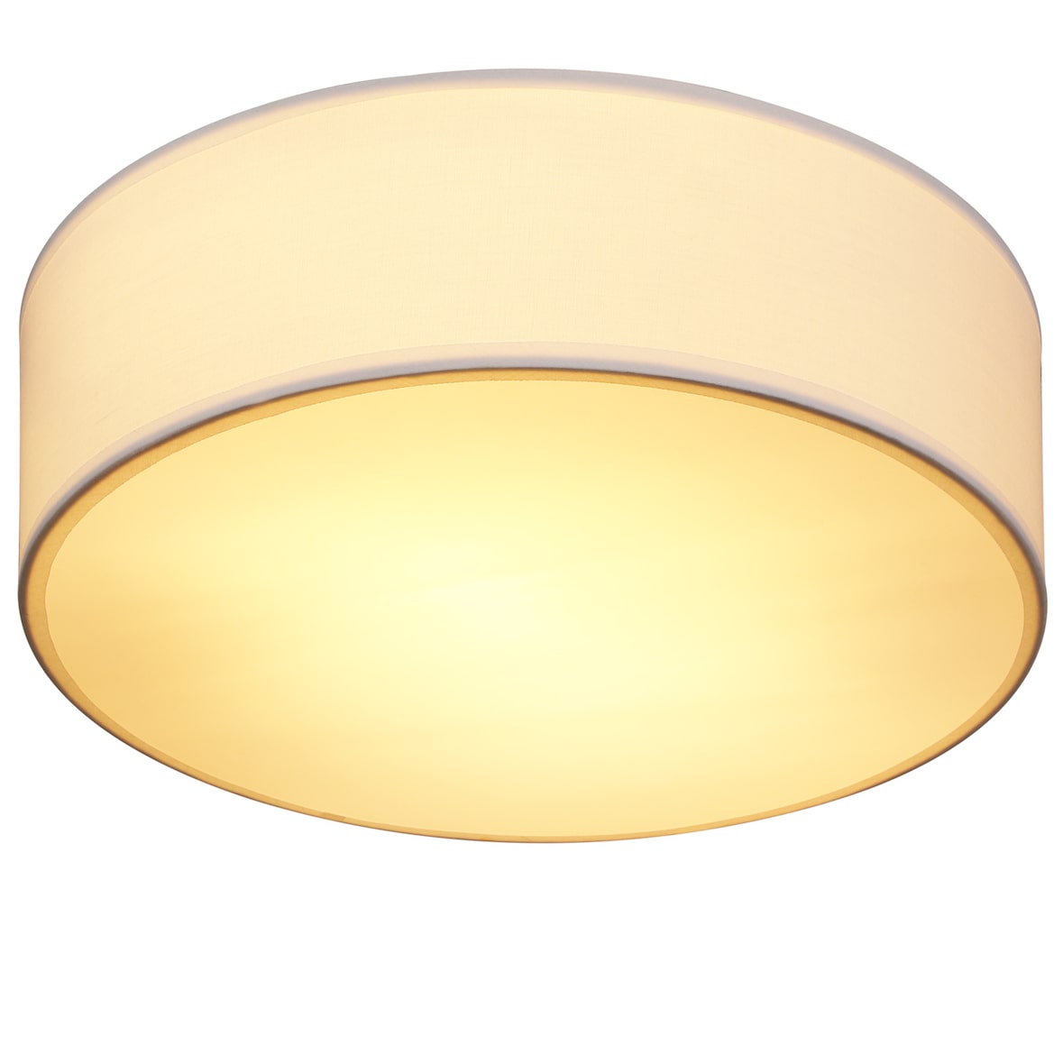 Monzana Deckenlampe Stoff 30 cm Weiß 1-flammig E27 Deckenleuchte Wohnzimmer Schlafzimmer Stoffdeckenlampe
