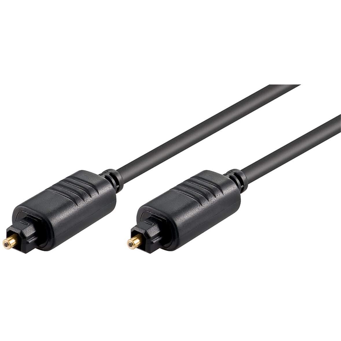 Goobay 51222 Lichtwellenleiterkabel, 3 m, Schwarz - Toslink-Stecker > Toslink-Stecker, ø 5 mm