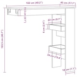 thumbnail of Table de bar murale chêne artisanal bois d'ingénierie Modèle Boréal Panorama Design