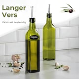 thumbnail of Olieflessen - 4 Delige Set - 500ML - Groen - Met RVS Schenktuit, Trechter, Stickers & Stift - Olie- en Azijnstel - Glazen Oliefles - Olijfolie Fles