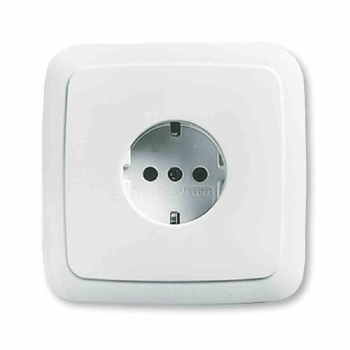 Reflex SI Steckdose, 1f, alpinweiß, glänzend, Unterputz, horizontal/vertikal, IP20, Vollplatte