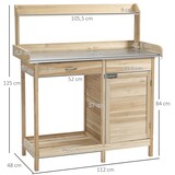thumbnail of Outsunny - Pflanztisch - 112L x 48B x 125H cm - naturholz