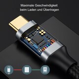 thumbnail of Nylon USB-C 100W Verlängerungskabel – 1 m Schnelllade- & Datenkabel mit 10 Gbps und 4K 60FPS – Schwarz