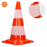 thumbnail of ECD Germany 1x Verkehrskegel 47 cm Orange-Weiß 2 Reflektoren Stapelbar Flexibel Warnkegel Leitkegel Verkehrshütchen