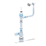 thumbnail of Belvit Waschbecken Siphon Überlauf 1 1/2" Ø40mm