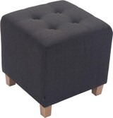 thumbnail of CHEFGASTRO 2er Set Sitzhocker ZION antik-hell HxBxT 46x45x45cm Stoff Dunkelgrau
