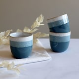 thumbnail of Novastyl - Lot 6 tasses expresso riga bleu 11cl en grès