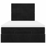 thumbnail of vidaXL Ottoman-Bett mit Matratzen Schwarz 120x190 cm Samt