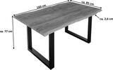 thumbnail of Esstisch Baumkante massiv Akazie stone 160 x 85 cm schwarz LAUREN