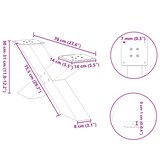 thumbnail of Helloshop26 - Set aus 2 robusten dekorativen X-förmigen Couchtischbeinen 70 x 30 cm mit Nivellierfüßen anthrazitfarbener Stahl 02_0057218