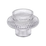 thumbnail of Lot de 3 Bougeoirs Chandeliers en Verre