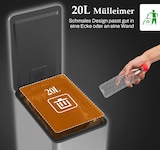 thumbnail of Treteimer Edelstahl silber 20 l, fingerabdrucksicher, Soft-Close und Offenhaltefunktion, 21,5x37,2x57 cm