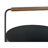 thumbnail of Blomus Holzkorb ASHI Kaminholzkorb Brennholzkorb Ø 45cm Metall mit Holzgriff schwarz/braun