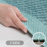 thumbnail of Teppich Balkon Unifarben Pflegeleicht Waschbar Strapazierfähig Terrasse Küche Blau 140x200 cm OEKO-TEX Gekettelt – ORIANA von Kadima Design