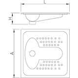 thumbnail of Taza turca acero inoxidable 750x750x133 mm.