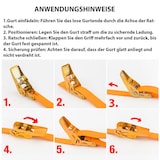 thumbnail of 4 Stück Spanngurte mit Ratsche Zurrgurt 6m 1000kg 1-tlg zur Ladungssicherung