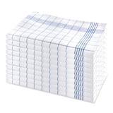 thumbnail of 10er Set Geschirrhandtuch aus Halbleinen, kariert, blau-weiss, 50x70cm