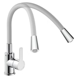 thumbnail of Küchenarmatur FLEXO, biegsamer Wasserhahn Küche, wassersparende Mischbatterie Küche, Spültischarmatur in Chrom/Grau